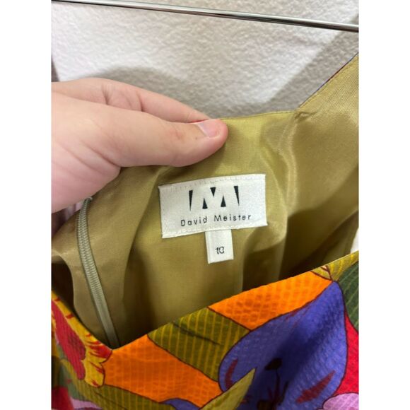 David Meister Dress NWT deadstock tropical floral retro pinup size 10 - Picture 2 of 6